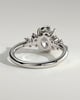 Bella  Oval Solitaire with Accent Stones - 18k White Gold