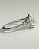 Bella  Oval Solitaire with Accent Stones - 18k White Gold