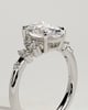 Bella  Oval Solitaire with Accent Stones - 18k White Gold