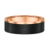 Benjamin Mens Wedding Ring - 9k Rose Gold / Carbon Fibre