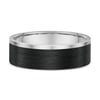 Benjamin Mens Wedding Ring - 9k White Gold / Carbon Fibre