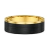 Benjamin Mens Wedding Ring - 9k Yellow Gold / Carbon Fibre