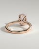 Bethany  Oval Solitaire with Hidden Halo - 18k Rose Gold