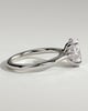 Bethany  Oval Solitaire with Hidden Halo - 18k White Gold