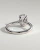 Bethany  Oval Solitaire with Hidden Halo - 18k White Gold