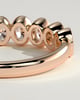 Betty - Oval Bezel Set Wedding Ring - 5 stones 18k Rose Gold