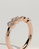 Betty - Oval Bezel Set Wedding Ring - 5 stones 18k Rose Gold