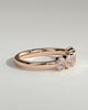 Betty - Oval Bezel Set Wedding Ring - 5 stones 18k Rose Gold