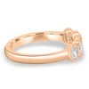 Betty - Bezel Set Oval Wedding Ring - 5 stones 18k Rose Gold