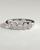Betty - Oval Bezel Set Wedding Ring - 5 stones 18k White Gold