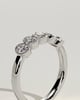 Betty - Oval Bezel Set Wedding Ring - 5 stones 18k White Gold
