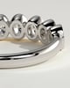 Betty - Oval Bezel Set Wedding Ring - 5 stones 18k White Gold