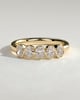 Betty - Oval Bezel Set Wedding Ring - 5 stones 18k Yellow Gold