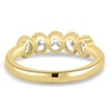 Betty - Bezel Set Oval Wedding Ring - 5 stones 18k Yellow Gold