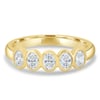 Betty - Bezel Set Oval Wedding Ring - 5 stones 18k Yellow Gold