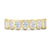 Betty - Bezel Set Oval Wedding Ring - 9 stones 18k Yellow Gold
