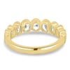 Betty - Bezel Set Oval Wedding Ring - 9 stones 18k Yellow Gold