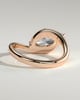 Marquise 4 Claw Solitaire with Bypass Band and East West Setting Engagement Ring - 18k Rose Gold