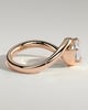 Marquise 4 Claw Solitaire with Bypass Band and East West Setting Engagement Ring - 18k Rose Gold