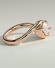 Marquise 4 Claw Solitaire with Bypass Band and East West Setting Engagement Ring - 18k Rose Gold