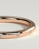 Bianca - Classic Hammer Set Wedding Ring - 18k Rose Gold