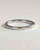 Bianca - Classic Hammer Set Wedding Ring - 18k White Gold