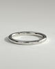Bianca - Classic Hammer Set Wedding Ring - 18k White Gold