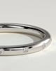 Bianca - Classic Hammer Set Wedding Ring - 18k White Gold