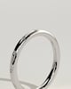 Bianca - Classic Hammer Set Wedding Ring - 18k White Gold