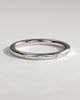 Bianca - Classic Hammer Set Wedding Ring - 18k White Gold