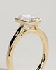 Billie - Cathedral Bezel Set Elongated Cushion - 18k Yellow Gold