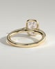 Billie - Cathedral Bezel Set Elongated Cushion - 18k Yellow Gold