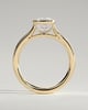 Billie - Cathedral Bezel Set Elongated Cushion - 18k Yellow Gold