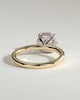 Bindi - Round Solitaire with Hidden Halo - 18k Yellow Gold / 18k White Gold