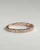 Birdie - Round Baguette Accent Stones with Milgrain Wedding Ring - 18k Rose Gold