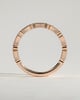 Birdie - Round Baguette Accent Stones with Milgrain Wedding Ring - 18k Rose Gold
