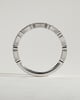 Birdie - Round Baguette Accent Stones with Milgrain Wedding Ring - 18k White Gold