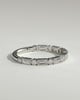 Birdie - Round Baguette Accent Stones with Milgrain Wedding Ring - 18k White Gold