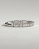 Birdie - Round Baguette Accent Stones with Milgrain Wedding Ring - 18k White Gold