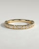 Birdie - Round Baguette Accent Stones with Milgrain Wedding Ring - 18k Yellow Gold