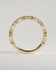 Birdie - Round Baguette Accent Stones with Milgrain Wedding Ring - 18k Yellow Gold