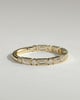Birdie - Round Baguette Accent Stones with Milgrain Wedding Ring - 18k Yellow Gold