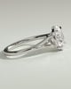 Blair - Oval Cathedral Solitaire - 18k White Gold