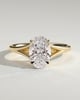 Blair - Oval Cathedral Solitaire - 18k Yellow Gold