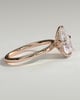 Blossom - Pear 5 Claw Solitaire with Petal Gallery and Accented Tiara Detail Engagement Ring - 18k Rose Gold