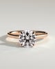 Bonnie  4 Claw Round Solitaire with Hidden Halo - 18k Rose Gold
