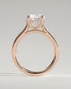 Bonnie  4 Claw Round Solitaire with Hidden Halo - 18k Rose Gold