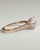 Bonnie  4 Claw Round Solitaire with Hidden Halo - 18k Rose Gold