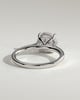 Bonnie  4 Claw Round Solitaire with Hidden Halo - 18k White Gold
