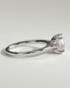 Bonnie  4 Claw Round Solitaire with Hidden Halo - 18k White Gold